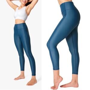 Sweaty Betty High Waist High Shine Blue 7/8 Leggings